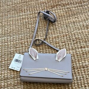 Kate Spade bunny Ear Crossbody Bag - Light Gray